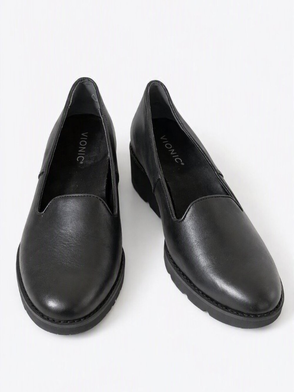 Vionic Willa Wedge Black Slip-Ons Size 8.5